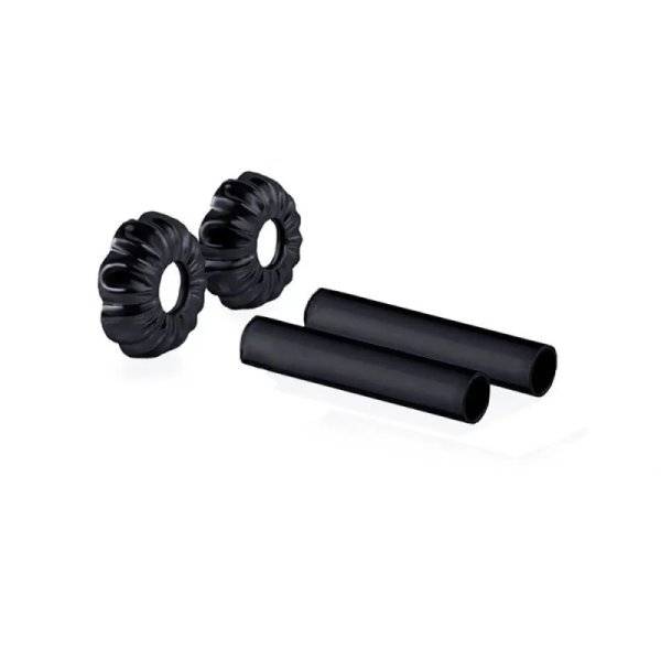 Комплект декоративных трубок SR Rubinetterie Old Style, L70 x _18-20-1/2”, цвет чёрный матовый